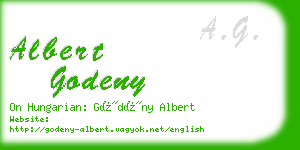 albert godeny business card